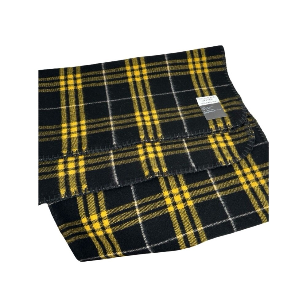Collegiate Tartan AP State Appalachian University Black Wool Tartan Plaid Throw